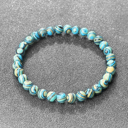 Aria - Blauwe malachiet natuursteen armbanden
